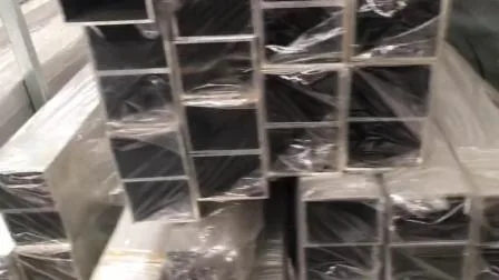 Fornecedores de tubos quadrados de alumínio preto com acabamento anodizado de 2 polegadas 6082 T6