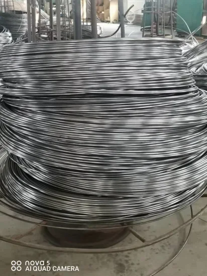 Fábrica de tubos espiralados de aço inoxidável 316L na China, 3/8 polegadas, 1/4 polegadas, 1/2 polegadas, 5/8 polegadas